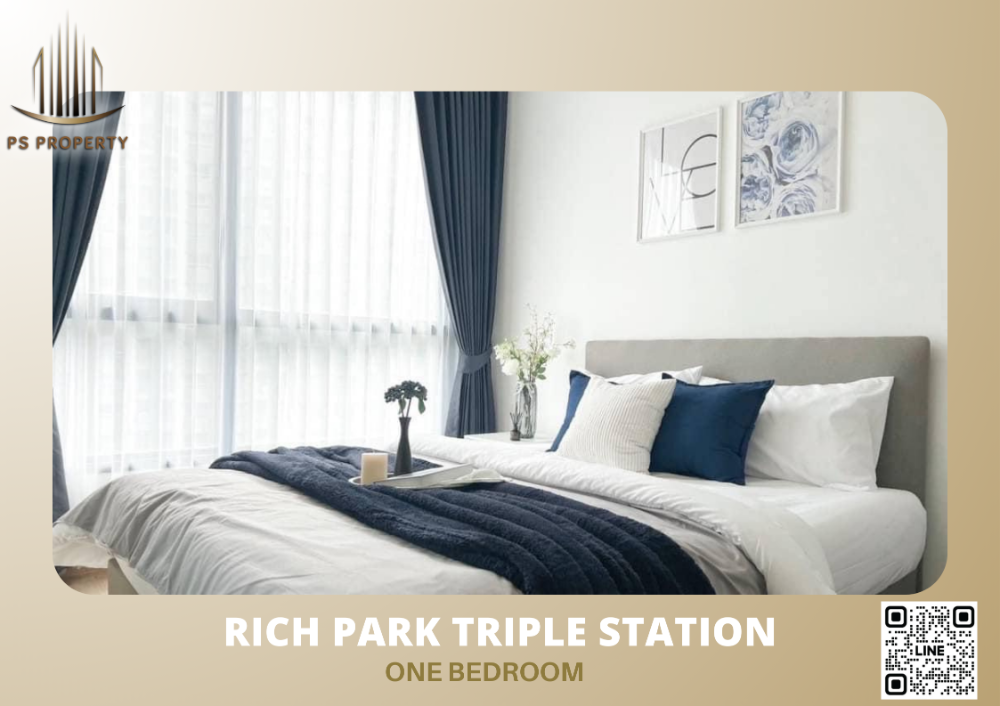 ให้เช่าคอนโดพัฒนาการ ศรีนครินทร์ : ให้เช่า📣Rich Park Triple Station📣เดินทางสะดวกติด BTS ห้องใหม่ตกแต่งครบ เครื่องใช้ไฟฟ้าจัดเต็ม