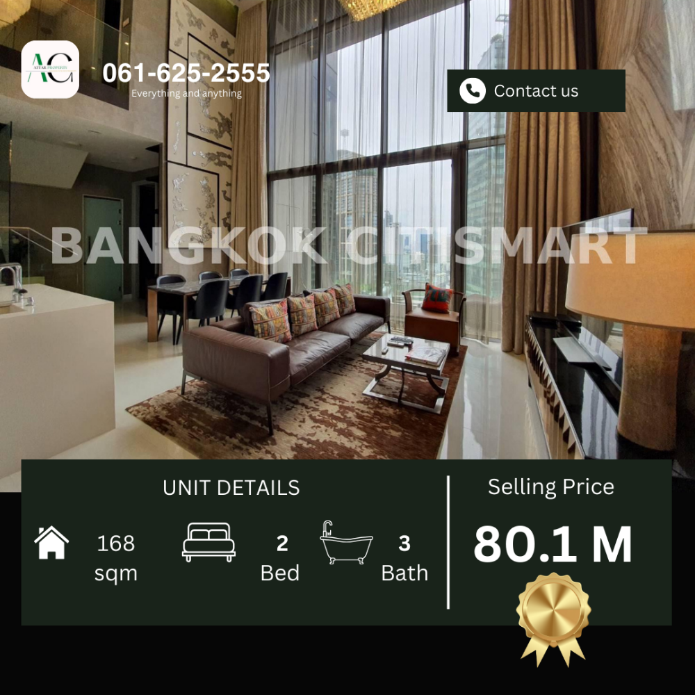 ขายคอนโดสุขุมวิท อโศก ทองหล่อ : *DUPLEX* Vittorio Sukhumvit 39 | 2 bed Duplex | 061-625-2555
