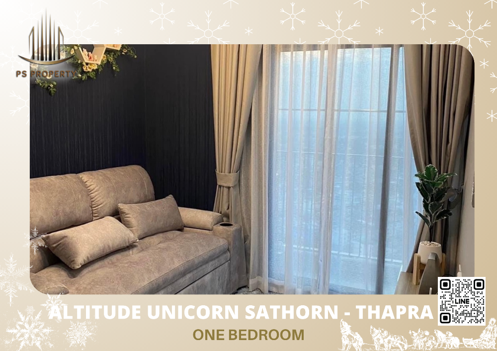 For RentCondoThaphra, Talat Phlu, Wutthakat : For rent ✨Altitude Unicorn Sathorn - Thapra ✨2 bedrooms, beautiful bathroom, good view, fully furnished, near BTS Talat Phlu.