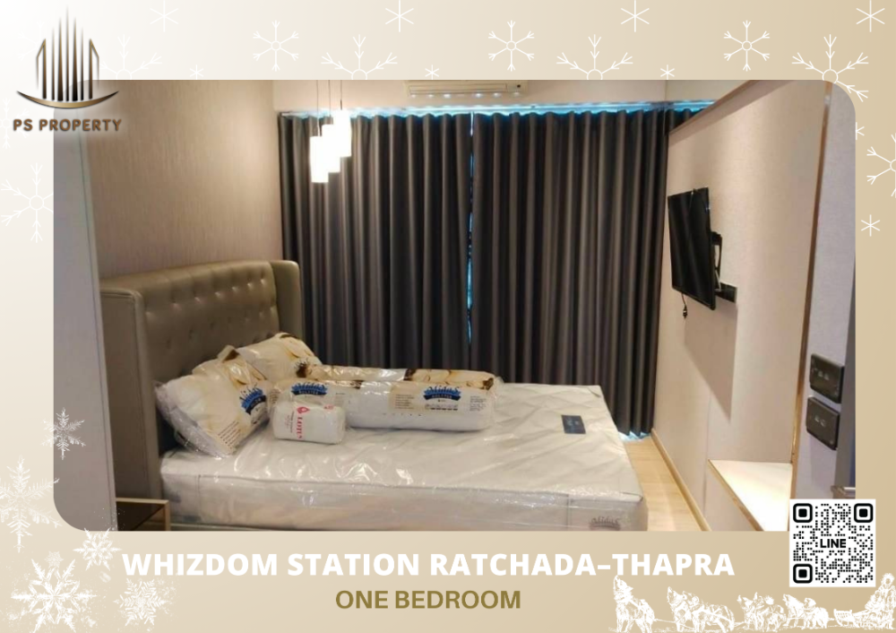 For RentCondoThaphra, Talat Phlu, Wutthakat : For rent 📣Whizdom Station Ratchada–Thapra📣 2 bedrooms, fully decorated, ready to move in, complete furniture + electrical appliances.