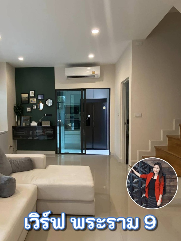 For RentTownhomePattanakan, Srinakarin : Townhome, private corner house, Verve Rama 9. Fully furnished Ready to move in