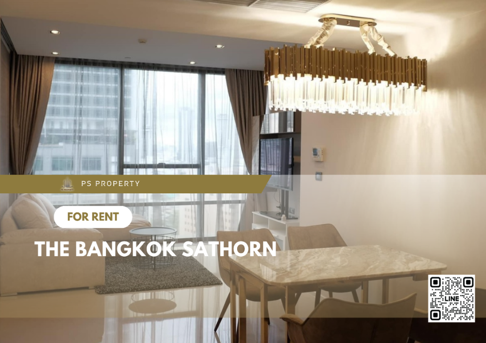For RentCondoWongwianyai, Charoennakor : For rent 📣The Bangkok Sathorn📣 Luxury Condominium next to BTS Surasak station and expressway. Complete furniture and electrical appliances