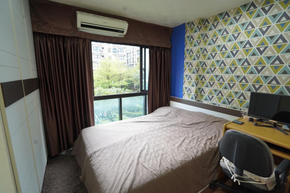 For RentCondoChaengwatana, Muangthong : For rent: Hallmark Ngamwongwan🍃 1 bedroom🌷 size 28 sq m⭐️ 3rd floor🦕 Building A🦋 swimming pool view Complete furniture and electrical appliances Ready to move in There is a washing machine.