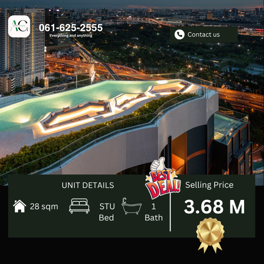 For SaleCondoLadprao, Central Ladprao : *Best price in the project* Life ladprao Valley | Studio | 061-625-2555