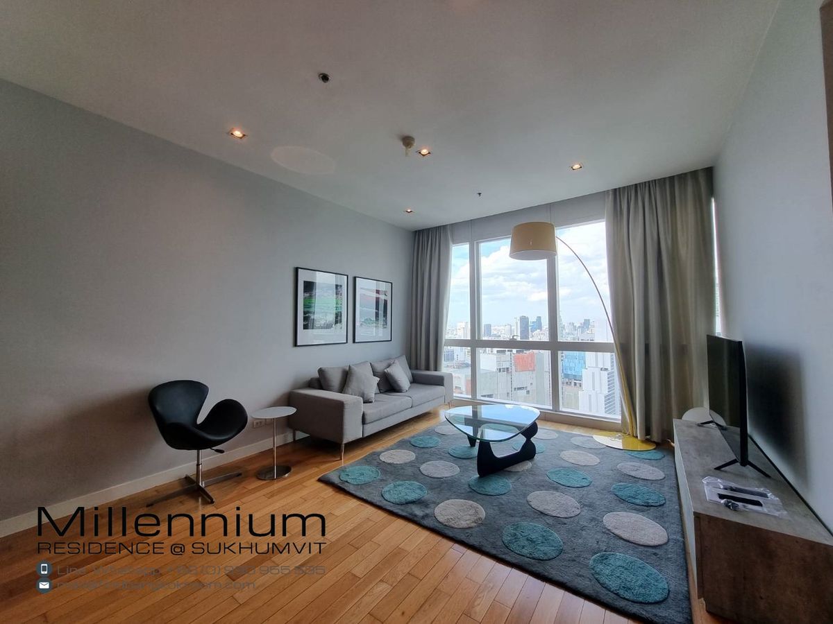 For RentCondoSukhumvit, Asoke, Thonglor : Millennium Residence Bangkok 2 Bedroom Luxury condo Near BTS For Rent