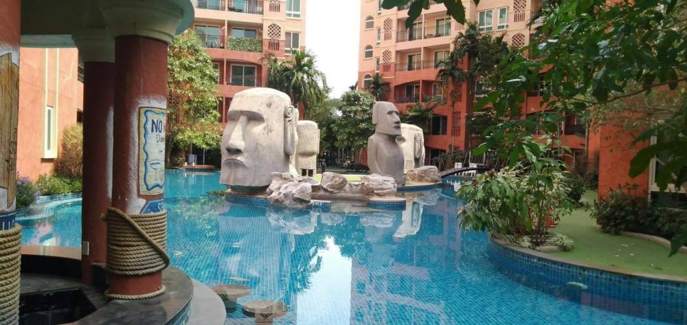ให้เช่าคอนโดพัทยา บางแสน ชลบุรี สัตหีบ : 🥰Seven Seas Condo Resort Jomtien Pattaya(เซเว่นซี 1 จอมเทียน พัทยา)✅ตึกD วิวสวนน้ำ พร้อมเครื่องเล่นอีกมากมาย