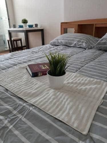 For RentCondoKasetsart, Ratchayothin : For rent Supalai Park Kaset🍃 studio, closed kitchen, 35 sq m✨ Building B🎀 12th floor🌷 🪽 complete furniture and electrical appliances🍳 Ready to move in