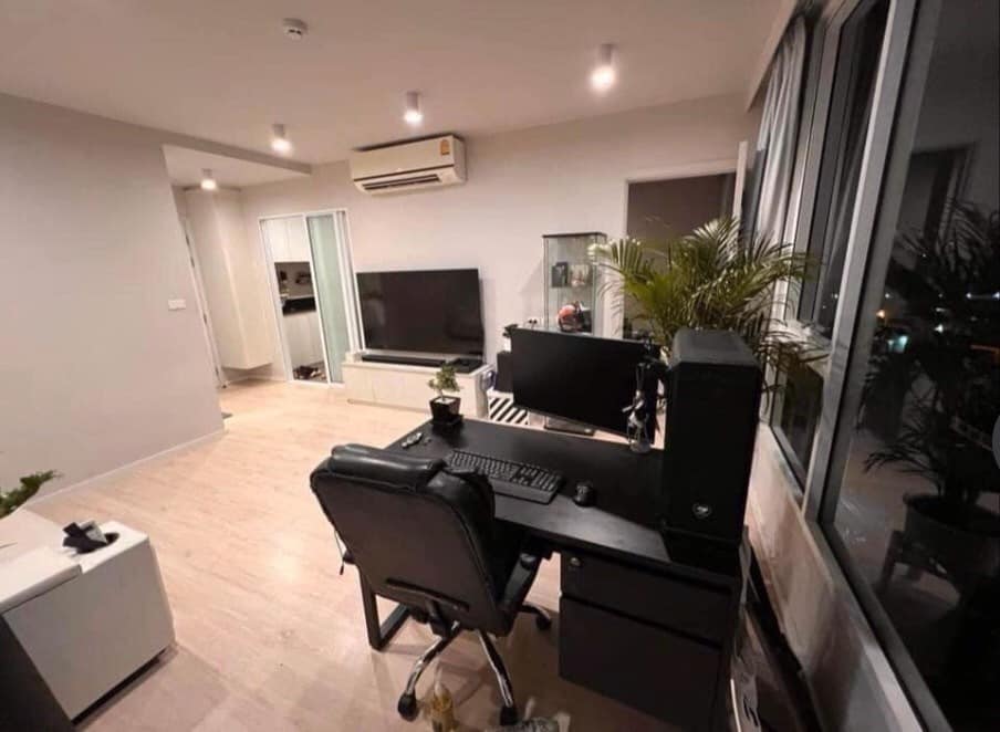 For RentCondoKaset Nawamin,Ladplakao : UKN101  U Kaset-Nawamin, 8th fl., Building B, city view, 38 sq m, 1 bedroom, 12,000 bt. 092-597-4998