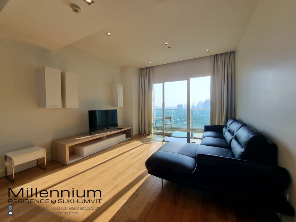 ให้เช่าคอนโดสุขุมวิท อโศก ทองหล่อ : Luxury condo 2+1 Bedroom 3 Bathroom Millennium Bangkok For Rent