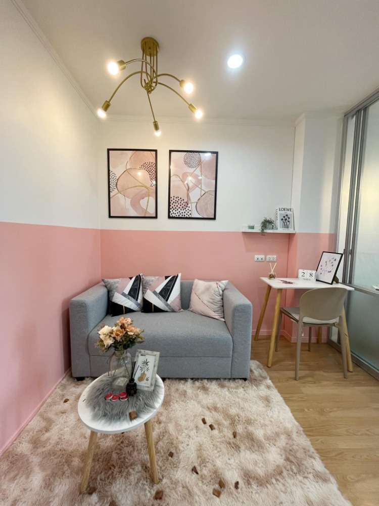 For RentCondoBangna, Bearing, Lasalle : Condo for rent ✅ Lumpini Ville Lasalle - Bearing ✅ Size 26 sq m., 2nd floor, Building C