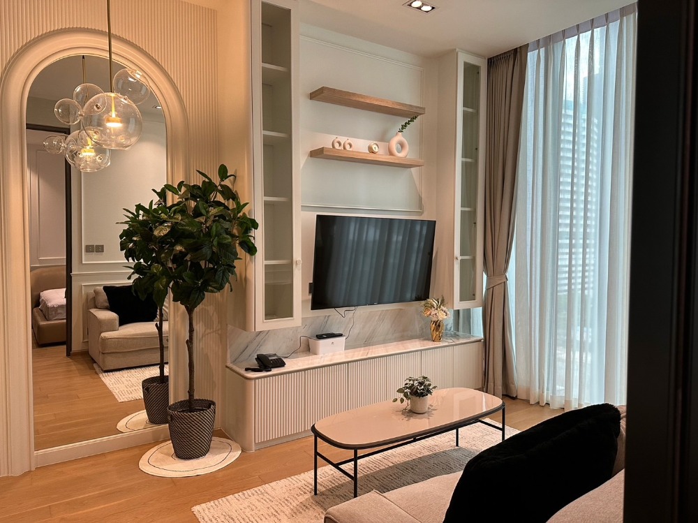 For RentCondoWitthayu, Chidlom, Langsuan, Ploenchit : 1 bedroom for rent, ready to move in Beautiful room decoration by Chanintr