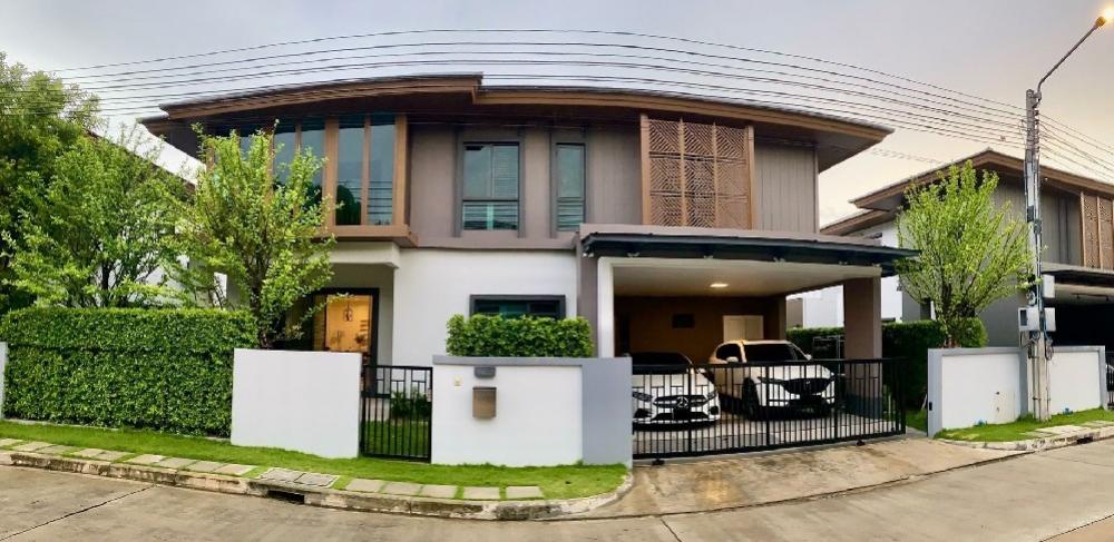 ขายบ้านพัฒนาการ ศรีนครินทร์ : บ้านเดี่ยวแต่งสวยพร้อมอยู่‼️ โครงการ หมู่บ้านบุราสิริ พัฒนาการ (H24037)‼️ต่อเติมส่วนชานหน้าบ้าน พร้อมใช้งาน