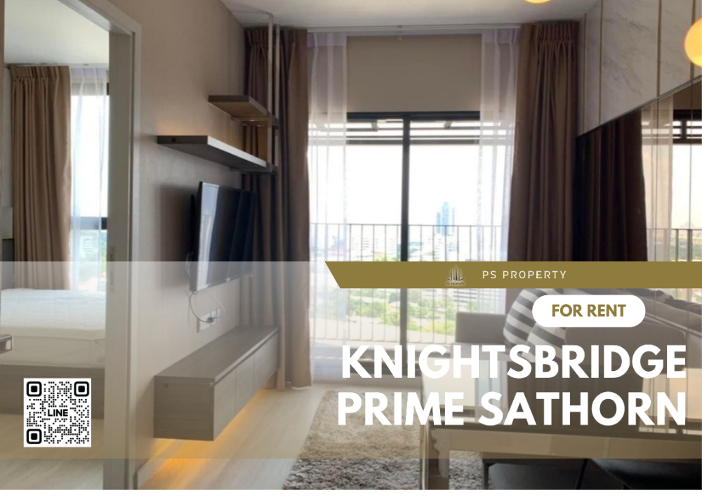 For RentCondoSathorn, Narathiwat : For rent 🔥KnightsBridge Prime Sathorn🔥 Chao Phraya River view, fully decorated with furniture and electrical appliances.
