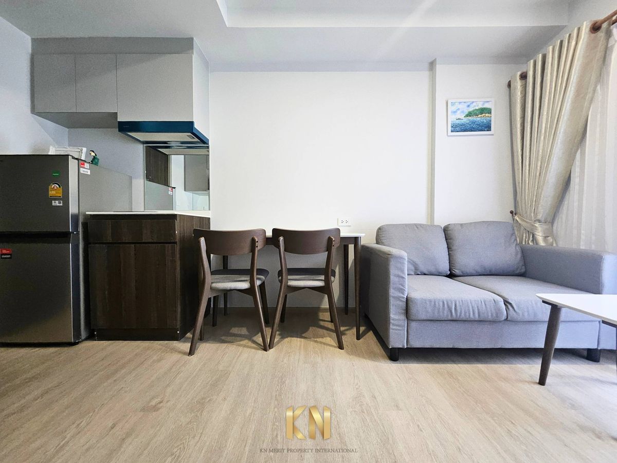 For RentCondoPathum Thani,Rangsit, Thammasat : Nue cross Kookot Station, new room, 1 bedroom, 26.5 sq m.