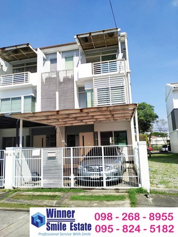 ให้เช่าทาวน์โฮมพัฒนาการ ศรีนครินทร์ : ให้เช่าทาวน์โฮม 3 ชั้น บ้านใหม่ พระราม 9 ศรีนครินทร์ 19 ตร.ว. ใกล้ Airport Link บ้านทับช้าง 3 ห้อง