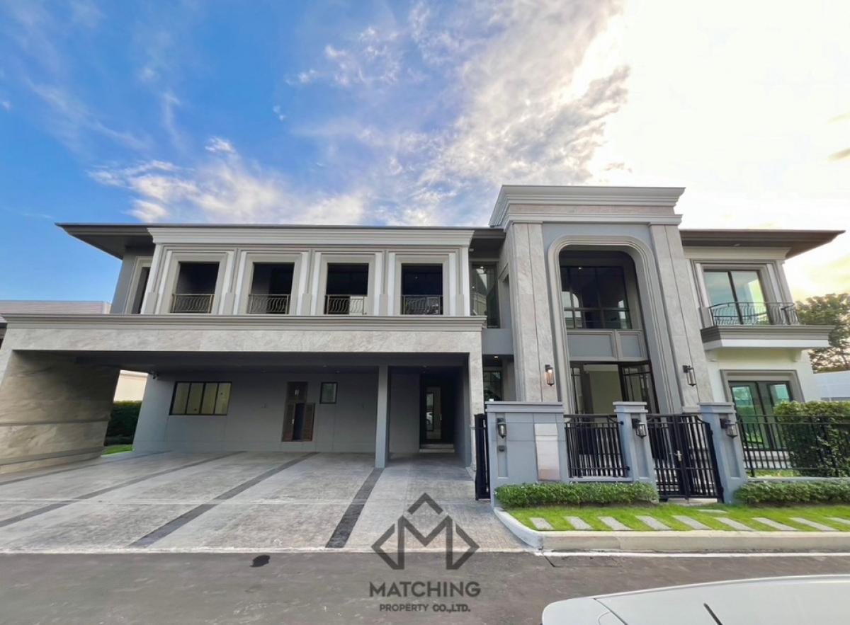 For SaleHouseKaset Nawamin,Ladplakao : Property code 6701-086 for sale: Single house, Grand Bangkok Boulevard Ramintra-Kasetnawamin, corner plot, large size and the most privacy, only one house in the alley.
