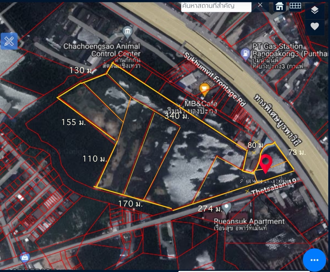 ขายที่ดินฉะเชิงเทรา : ขาย ที่ดิน ติด ถ.บางนา ตราด ฉะเชิงเทรา 46 ไร่ เขต EEC ทางเข้าติด ถนนใหญ่ขาเข้ากรุงเทพ