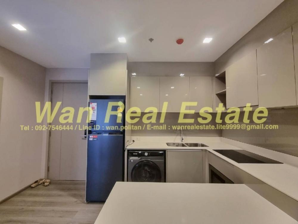 For RentCondoRattanathibet, Sanambinna : Condo for rent, The Politan Rive, 2 bedrooms, 52 sq m, fully furnished, cheap price.