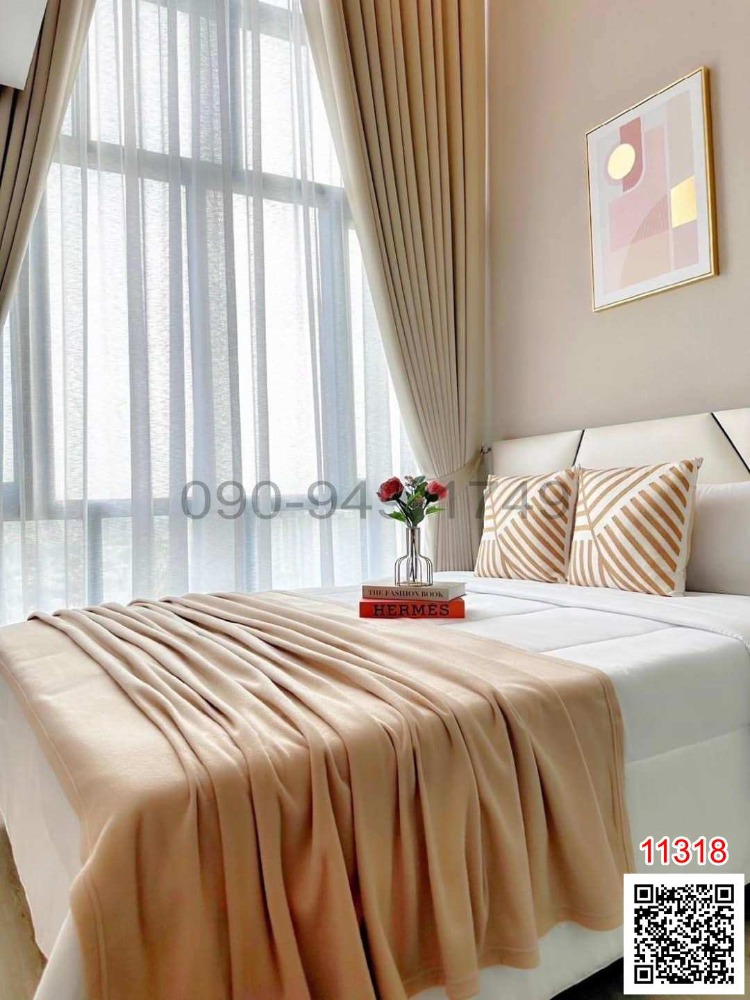 For RentCondoBang Sue, Wong Sawang, Tao Pun : Condo for rent, Type 2 floors, Metro Sky Prachachuen, next to the MRT red line connecting to Don Mueang Airport and the MRT purple line.