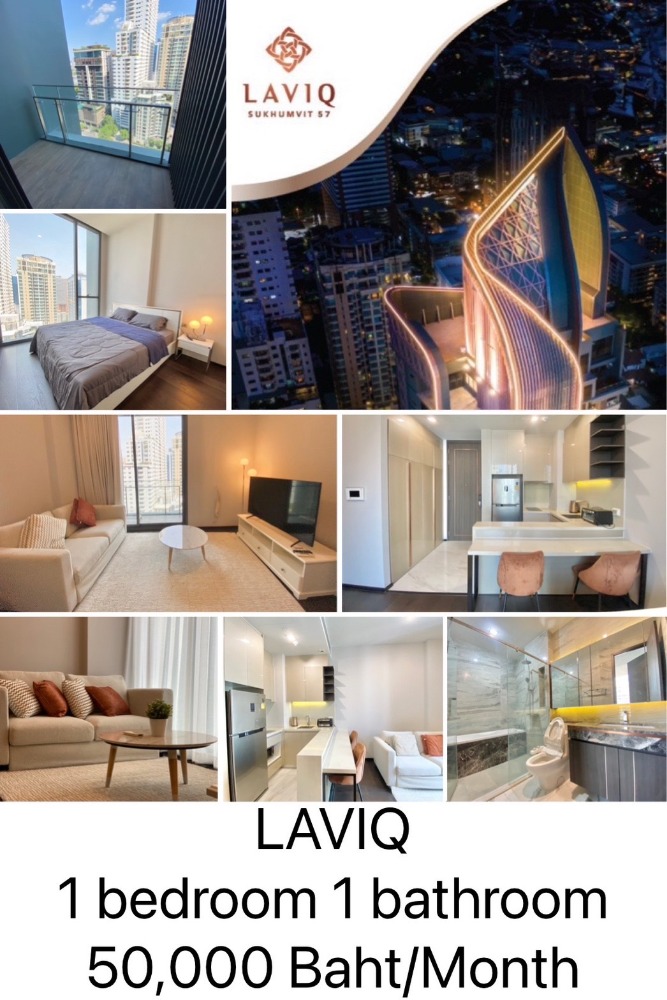 ให้เช่าคอนโดสุขุมวิท อโศก ทองหล่อ : FOR RENT : LAVIQ sukhumvit 57 Super luxury condo ทำเลทองหล่อ 1 นอน รีบโทรนะ 095-3905490