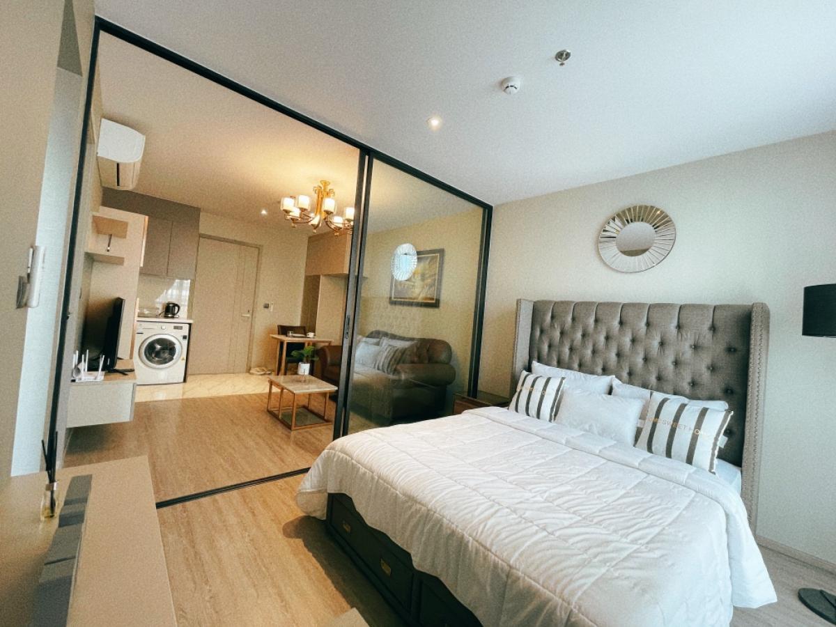 For RentCondoSukhumvit, Asoke, Thonglor : 🔥Urgent for rent🔥Rhythm Ekkamai Condo, 1 bedroom, near BTS Ekkamai, very good room view.