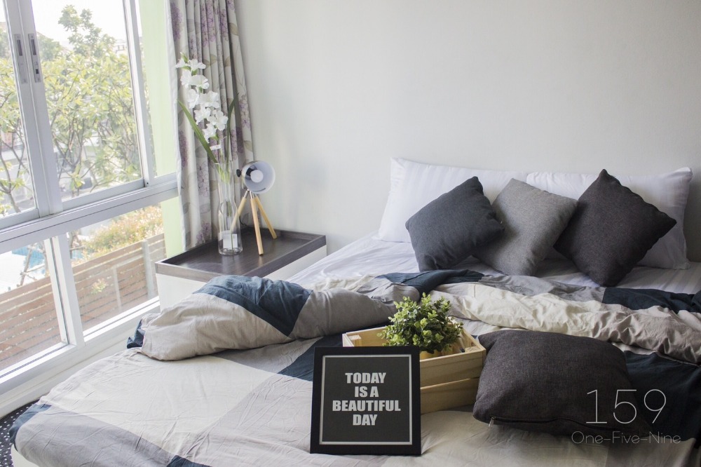 For RentCondoOnnut, Udomsuk : 🧸🌷For rent🌷🧸The log3 Sukhumvit 101/1 Studio room, 1 bathroom, 4th floor, Building L, size 28 sq m, swimming pool view ✨️ Ready to move in on 10 May.