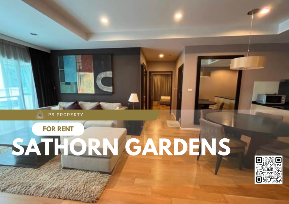 ให้เช่าคอนโดสาทร นราธิวาส : ให้เช่า🔥Sathorn Gardens🔥 2 ห้องนอน 2 ห้องน้ำ ตกแต่งครบ พร้อมเฟอร์นิเจอร์ เครื่องใช้ไฟฟ้า