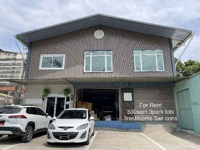 ให้เช่าอาคารพาณิชย์ลาดกระบัง สุวรรณภูมิ : BS1367ให้เช่าอาคาร 2 ชั้น 330 ตรม. ย่านเฉลิมพระเกียรติ ร.9 ซอย 6 เหมาะทำเป็นคลังสินค้า ออฟฟิศ