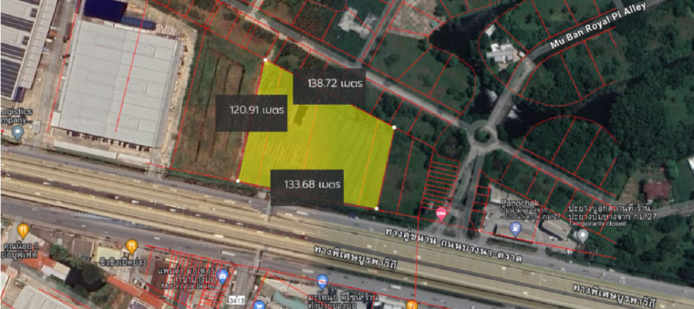 For RentLandBangna, Bearing, Lasalle : Land for long term lease located at Bangna-trade road km.27, samutprakan