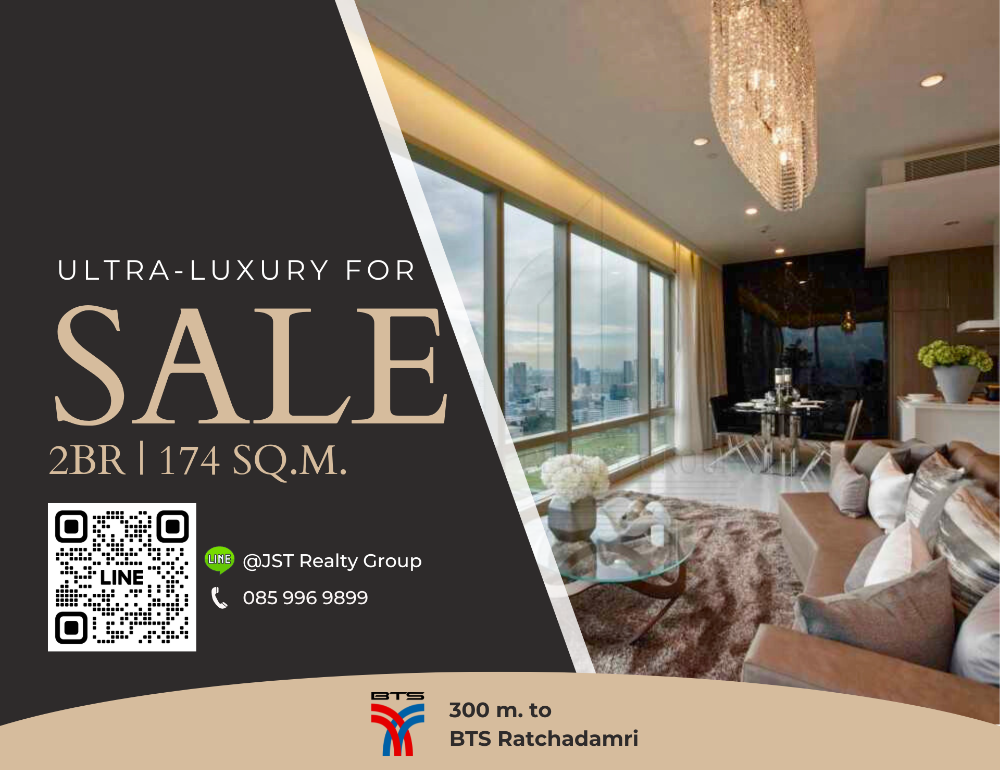 For SaleCondoWitthayu, Chidlom, Langsuan, Ploenchit : 💎 Luxury 2BR Penthouse Duplex | 185 Rajadamri | High Floor | Sale with Tenant | Near BTS Ratchadamri!