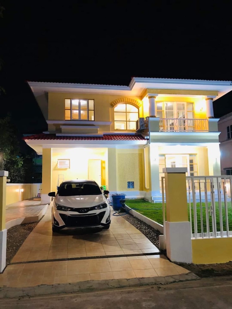 ให้เช่าบ้านสมุทรปราการ สำโรง : ให้เช่าบ้านเดี่ยว หมู่บ้านชัยพฤกษ์ เทพารักษ์ 70ตรว. มีสนามหญ้า ใกล้เมกาบางนา, ตลาดนัดเรือบิน