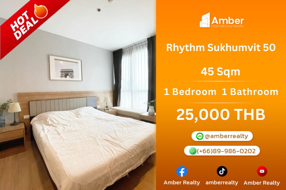 For RentCondoOnnut, Udomsuk : ⭐️Rent Rhythm Sukhumvit 50 Price 25,000 THB⭐️