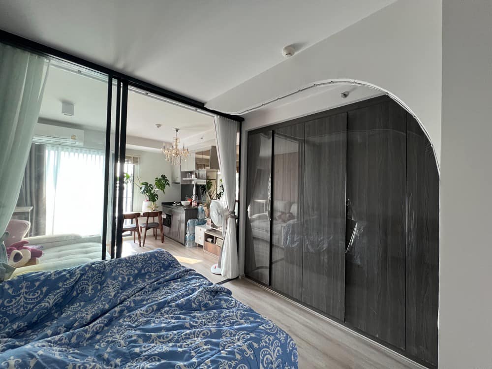 For RentCondoRatchadapisek, Huaikwang, Suttisan : 👑 Ideo Ratchada-Sutthisan 👑 1 bedroom, 1 bathroom, size 35 sq m. Very beautiful room, fully furnished, ready to move in.