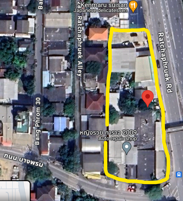 For SaleLandPinklao, Charansanitwong : Land size 2 rai 35 sq w. Bang Phrom - Ratchaphruek Road.