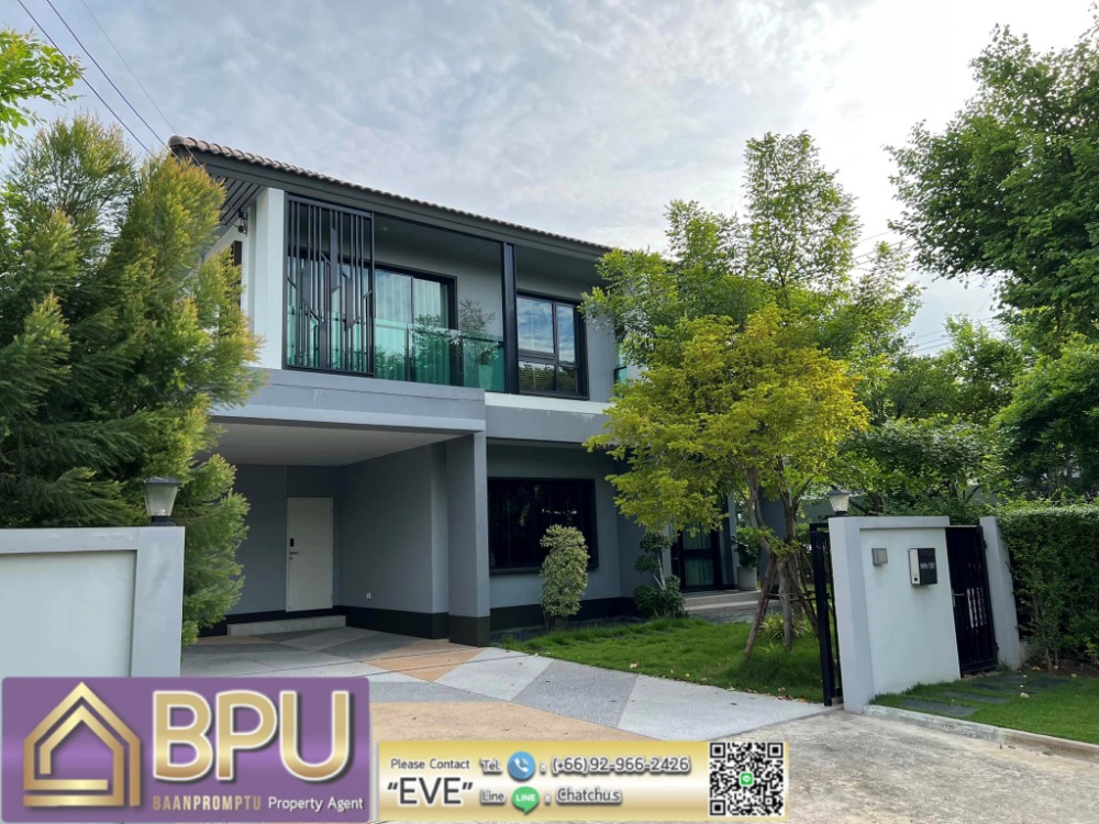 For RentHouseBangna, Bearing, Lasalle : ** 4 Bedrooms House for Rent ** Burasiri Wongwaen-Onnut Near Suwannaphum Airport