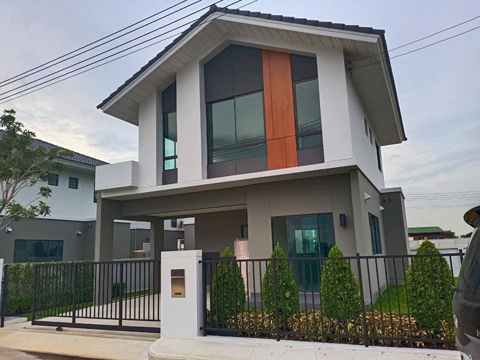 For RentHousePathum Thani,Rangsit, Thammasat : HR1681 Single house for rent, Perfect park village, Ratchaphruek-Pathum Thani, ready to move in, convenient travel, near the expressway.
