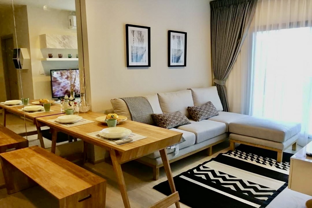 For SaleCondoOnnut, Udomsuk : Code C20230100958.......Life Sukhumvit 48 sale with tenant, 2 bedroom, 1 bathroom, high floor, furnished, Special Deal!!