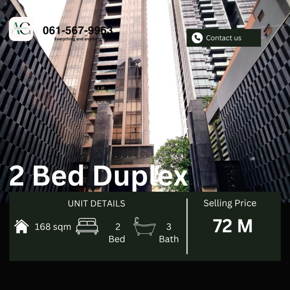 ขายคอนโดสุขุมวิท อโศก ทองหล่อ : *Duplex Unit* Vittorio Sukhumvit 39 | 2 Bed Duplex | 061-567-9963