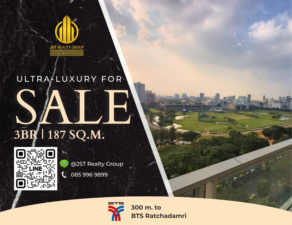 For SaleCondoWitthayu, Chidlom, Langsuan, Ploenchit : 💎 Luxury 3BR Condo | 185 Rajadamri | High Floor | AVAILABLE for Sale | Near BTS Ratchadamri!