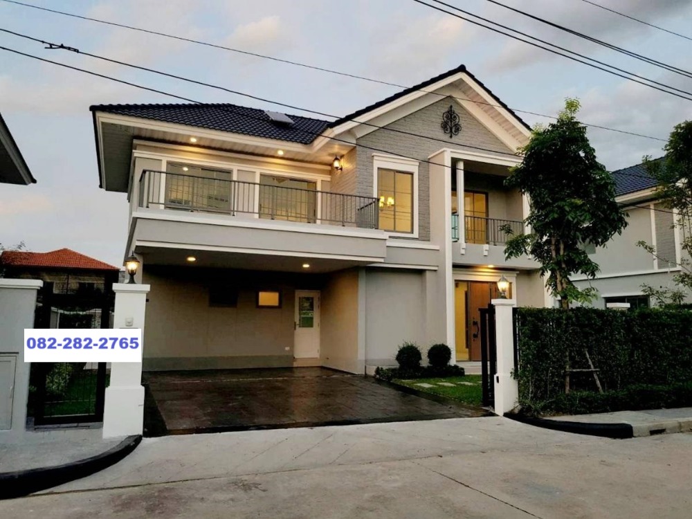 For SaleHouseSamut Prakan,Samrong : 66 sq m, 4 bedrooms, 5 bathrooms, 2-storey detached house, Perfect Residence Sukhumvit 77-Suvarnabhumi Phase 7