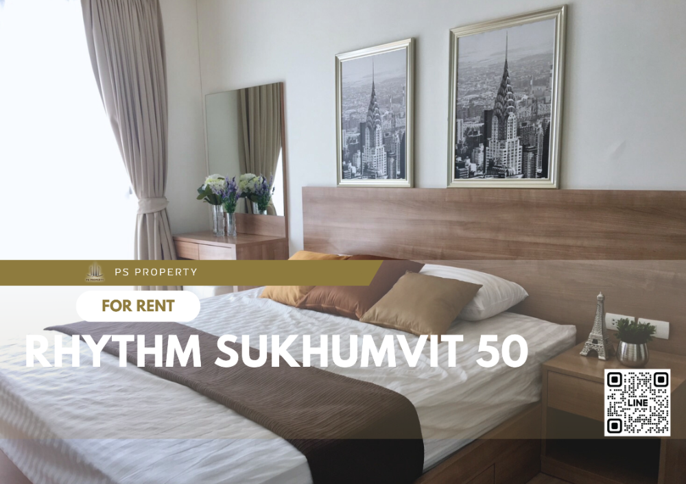 For RentCondoOnnut, Udomsuk : For rent ⭐️ Rhythm Sukhumvit 50 ⭐️ 2 bedrooms, 2 bathrooms, complete furniture and electrical appliances.