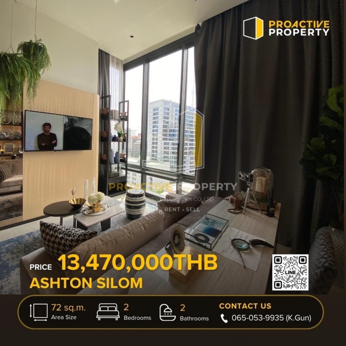 For SaleCondoSilom, Saladaeng, Bangrak : Urgent!!! Spacial price 2BR Ashton Silom Please call 065-053-9935 Gunn