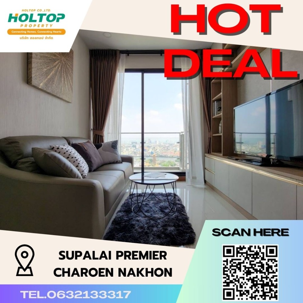 For RentCondoWongwianyai, Charoennakor : For rent condo Supalai Premier Charoen nakhon