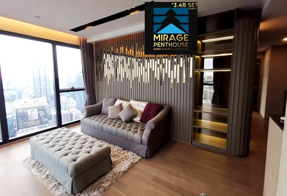 For RentCondoSiam Paragon ,Chulalongkorn,Samyan : 🔥🔥👑✨🅻🆄🆇🆄🆁🆈!!👑Luxury, new high-floor, beautifully!!🏦👑ULTRA LUXURY👑New beautifully decorated✨Highest ✨🔥🔥 🎯🎯Ashton Chula-Silom✅2🅱ED1✅ 55 sqm. Highest floor 46th (#MRT#Chula#CBD📌)🔥✨LINE:miragecondo ✅