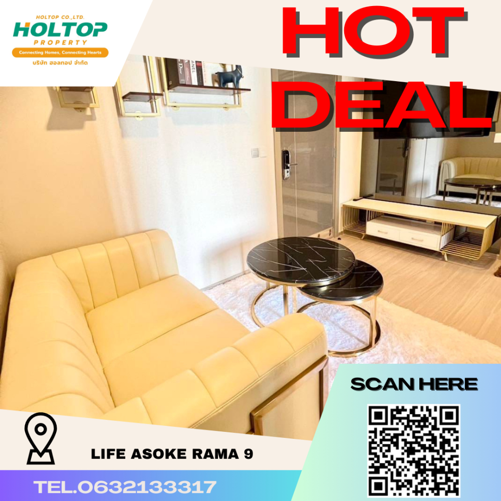 For RentCondoRama9, Petchburi, RCA : #K234 Condo for rent life asoke Rama 9✨