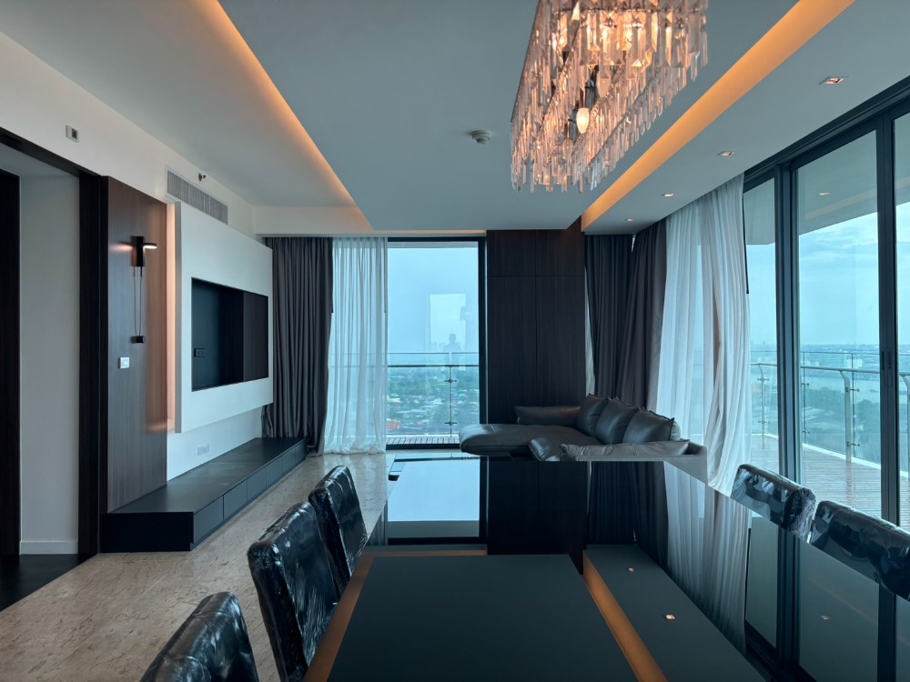 For RentCondoRama3 (Riverside),Satupadit : 👑 The Pano Rama 3 👑 3 bedrooms, 3 bathrooms, size 224.79 square meters, 24th floor, beautiful view, newly renovated room, good feng shui