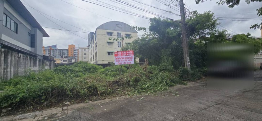 For RentLandOnnut, Udomsuk : Empty land for rent Wachiratham Sathit Soi 7, size 178 sq m. from Sukhumvit Road, 1500 meters, Sukhumvit Road 101/1, Bang Chak, Phra Khanong, monthly rent 40,000 baht.