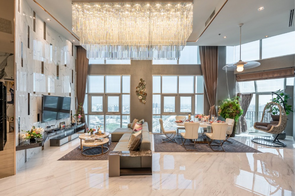 For RentCondoRama9, Petchburi, RCA : ⚜️Condo for rent Luxury Penthouse Belle Grand Rama9⚜️