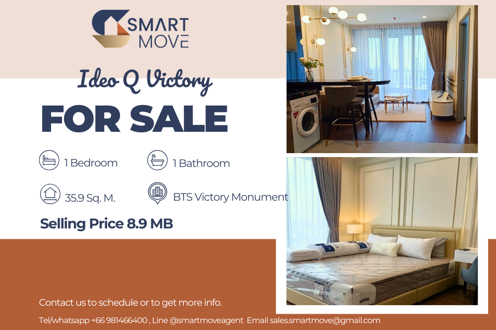 For SaleCondoAri,Anusaowaree : Code C20240800001.......Ideo Q Victory For Sale, 1 bedroom, 1 bathroom, high floor, furnished, Special Deal!!