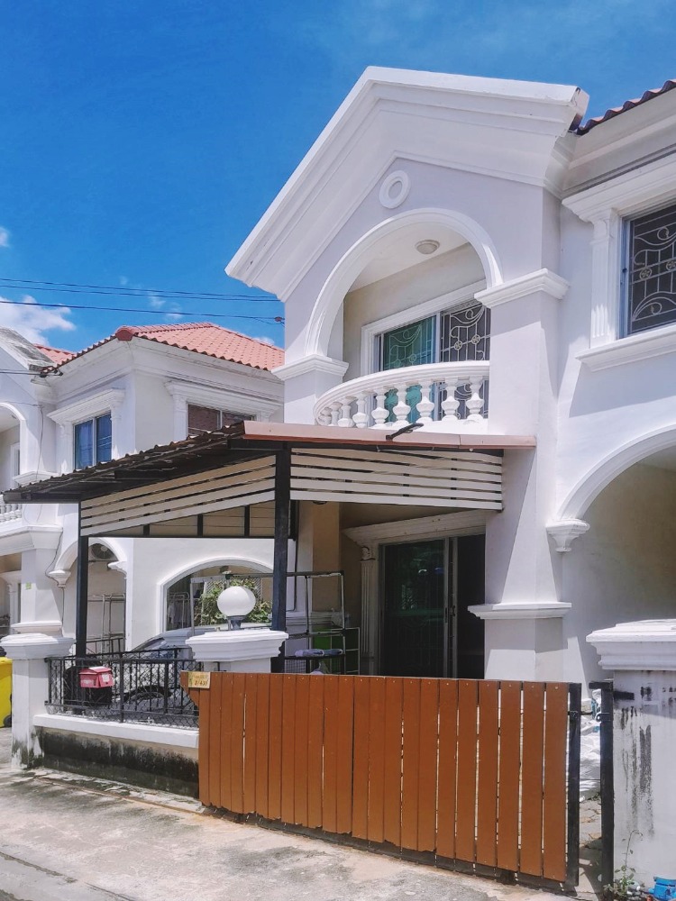 For RentTownhomeSamut Prakan,Samrong : 🚩🍀⭐For rent: corner townhouse, Roman style, Nirun Ville 10, newly built house, fully furnished, decorated in every room, cool throughout the house
